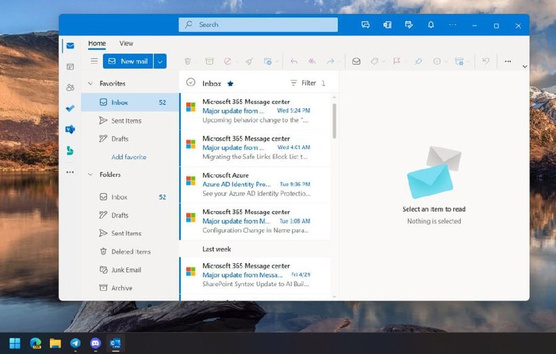 微软新的 One Outlook 电子邮件客户端已经泄露