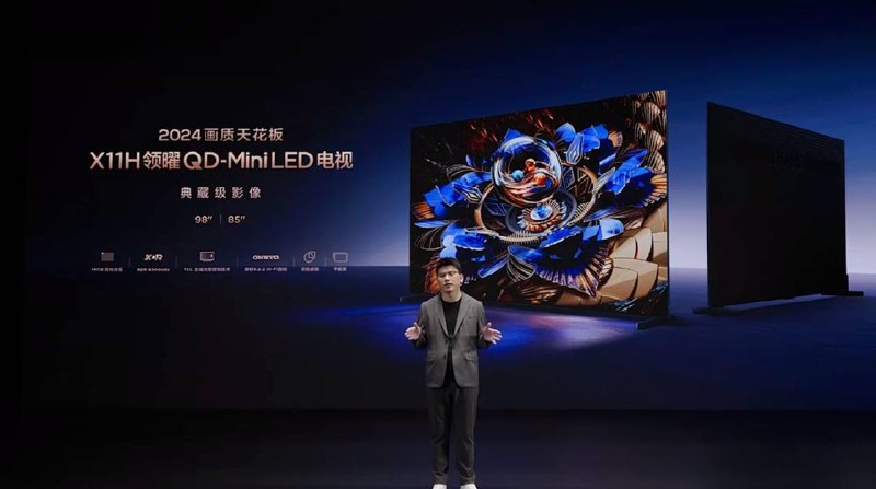 TCL发布会：X11H Mini LED 、Q9K 系列 Mini LED 电视、163 吋 Micro LED 巨幕电视 X11H MaxTCL X11H Mini LED 旗舰电视发布，该电视最高拥有 14112 背光分区，且可达 XDR 6500nits 亮度，搭载六晶方芯 II 技术，号称亮度提升 33.5%，能效提升 40.2%