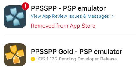 PPSSPP 官方表示尝试推出新版本 但 App Store 审核流程卡住PPSSPP 推出 1.17.2 新版本，但其表示赞助付费的金色图标黄金赞助版本PPSSPP已经通过审核，但蓝色图标的免费版审核停滞不前