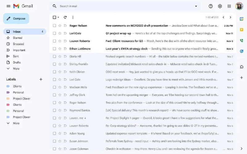 新网页版 Gmail （话说之前区别很大么）新网页版 Gmail （话说之前区别很大么）