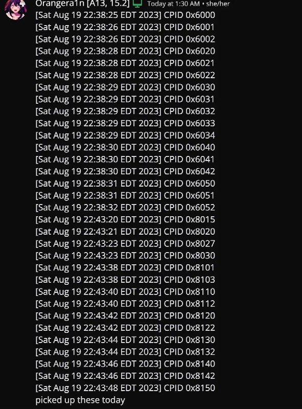Apple 疑似已经正在测试A19和M5 Pro/Max/Ultra参考 Apple CPU ID投稿：@ZaiHuaBot频道：@TestFlightCNApple 疑似已经正在测试A19和M5 Pro/Max/Ultra参考 Apple CPU ID投稿：@ZaiHuaBot频道：@TestFlightCN