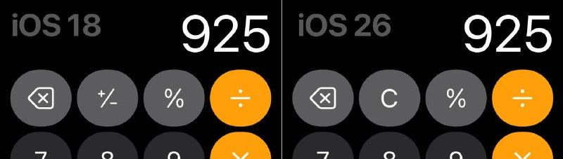 iOS 26 恢复 iPhone 计算器 C/AC 按键苹果在 iOS 26 测试版中，为 iPhone 计算器应用重新引入了 C/AC 清除按键