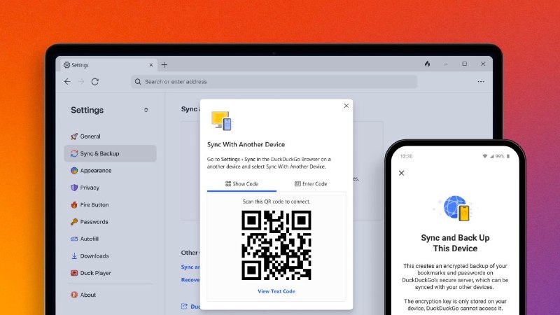 隐私浏览器 DuckDuckGo 终于加入了同步和备份密码、书签以及收藏夹功能