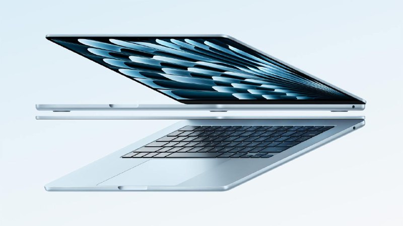 Apple 发布搭载 M4 芯片的新款 MacBook Air，性能大幅提升，新增天蓝色外观MacBook Air M4 芯片突飞猛进，保持最高 18 小时续航，新增天蓝色外观，支持最多两台外接显示器，配备全新 1200 万像素前置人像居中镜头，支持选择纳米纹理屏幕