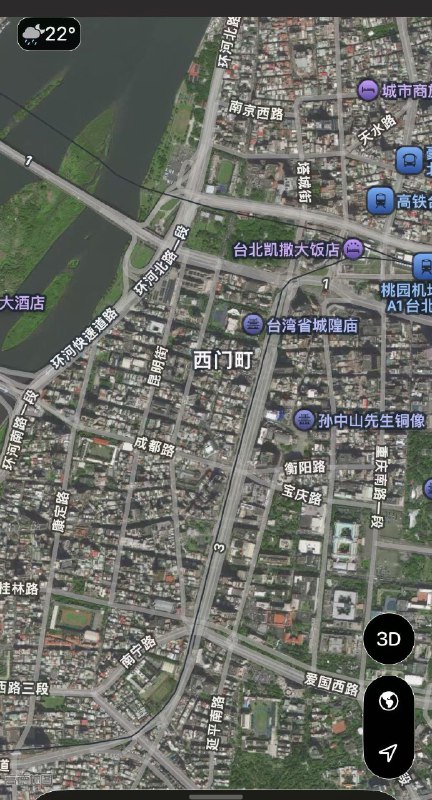 Apple 地图（中国版）开始提供台湾省的卫星图像via Scofield Pun🍀在花频道  🍵茶馆  📮投稿新鲜事