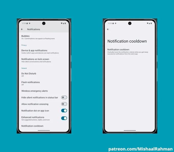 Android 15 新增“通知冷却”功能，再也不怕群聊轰炸“通知冷却”功能默认开启，用户可以选择将其应用于所有通知或仅限于对话通知