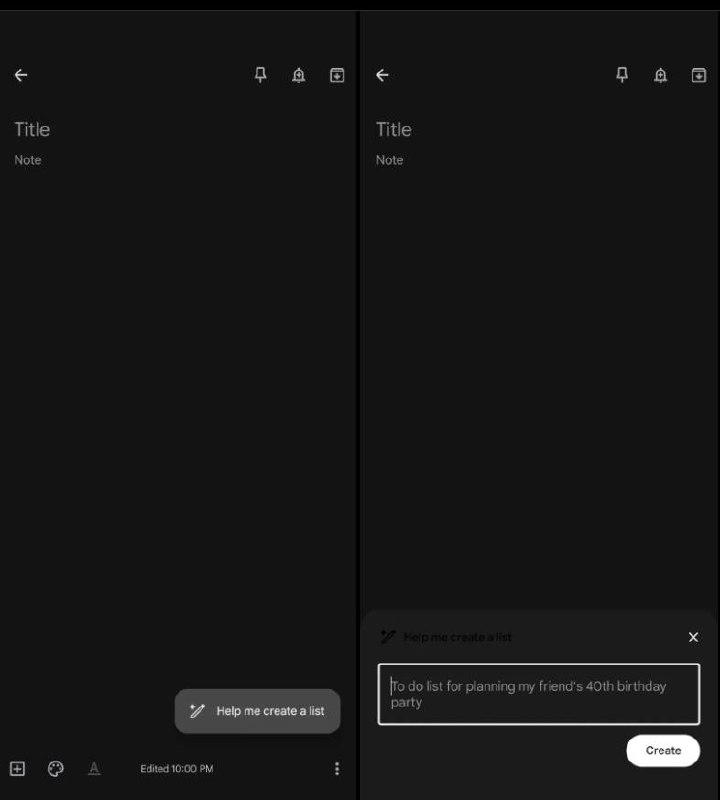 谷歌自家 App 陆续接入 Gemini：笔记应用 Keep 测试“AI 创建清单”功能据外媒 9to5Google 报道，继本周早些时候推出“Gemini for Workspace”之后，谷歌现在开始为自家的笔记应用 Keep 测试由 Gemini 驱动的 AI 功能