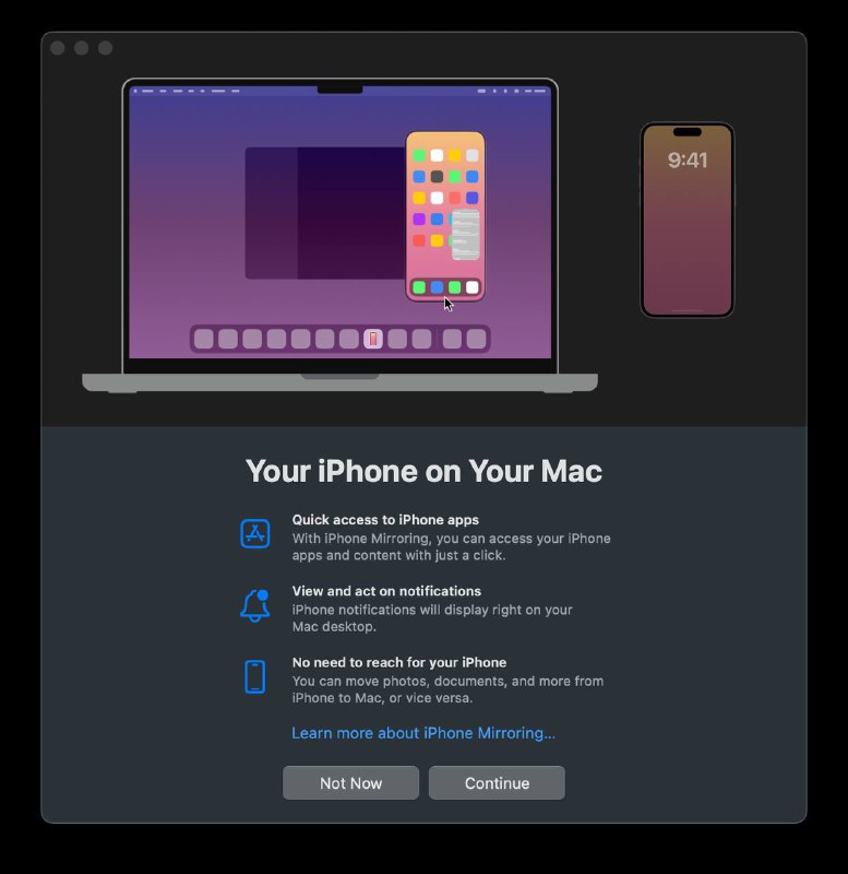 通过调试器启动目前被苹果禁用的iPhoneMirroring目前 macOS Sequoia Beta 上 iPhone Mirroring 功能仍是禁用的状态