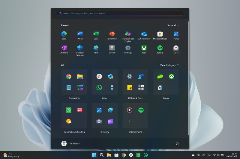 Win11开始菜单更新：可禁用推荐，更大更灵活微软正测试新版Windows 11开始菜单，其布局更大，并且允许用户禁用备受诟病的“推荐”文件与应用区域，解决了用户的一大痛点