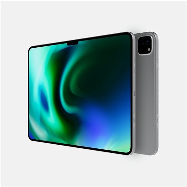 2022款新iPad Pro曝光，四窄边框加刘海iPad终于也用上了刘海屏，不过刘海设计在长边一侧，而并不是宽边的一侧，也就是说最新的iPad Pro还是很适用于横向使用的