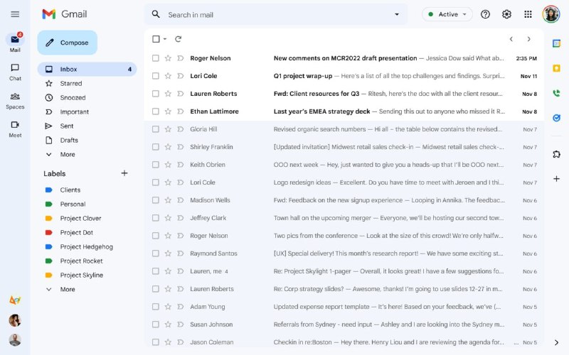新网页版 Gmail （话说之前区别很大么）新网页版 Gmail （话说之前区别很大么）