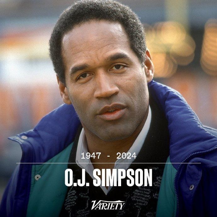 O.J.辛普森因癌症于4月10日去世，享年76岁O.J.辛普森是 NFL 史上最佳跑卫，也因为涉嫌杀妻案造成全球性轰动，1995年被指控犯下两宗谋杀罪，在经过漫长的公开刑事审判后，因证据存有漏洞被判无罪