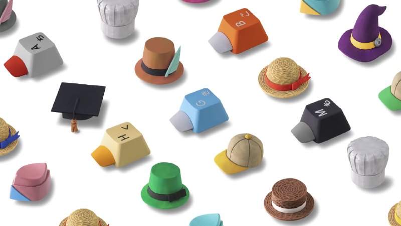 头戴式谷歌键盘（GBoard Hat Version）现在可以在线体验了！谷歌日本每年必整的活——重新发明键盘，今年是一个键帽样式的帽子，通过帽檐的朝向确定文字，支持日文和英文