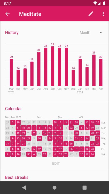 Loop Habit Tracker： 简单的开源工具，用图表和统计数据来跟踪习惯和长期目标#开源项目推荐Loop 是一款Android应用程序，以详细的图表和统计数据展示习惯如何随着时间的推移而改善