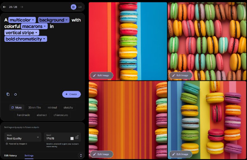 Google 已开放首批 Imagen 3 测试Imagen 3 是 Google ImageFX 项目的最新模型, 相比较 Imagen 2 拥有更广泛的理解, 更高质量的图片与文字渲染.经过测试, Imagen 3 在现实, 艺术与动漫类中的表现均有较大的进步. 能够更加准确的画出提示词所描述的内容.然而 Google 一直以来极其严格的审核系统导致较多提示词无法生成或需要多次修改, 并且生成出来的图片也会进行二次审核, 并隐藏违规图片.如果曾经参加了 Imagen 2 的测试, 您可以查看邮箱是否收到了第一批测试邀请. 或评论区可以发布一些提示词, 我可以帮助生成一些.☘️ 关注频道 @ZaiHuaPd📮 投稿爆料 @ZaiHuabotGoogle 已开放首批 Imagen 3 测试Imagen 3 是 Google ImageFX 项目的最新模型, 相比较 Imagen 2 拥有更广泛的理解, 更高质量的图片与文字渲染.经过测试, Imagen 3 在现实, 艺术与动漫类中的表现均有较大的进步. 能够更加准确的画出提示词所描述的内容.然而 Google 一直以来极其严格的审核系统导致较多提示词无法生成或需要多次修改, 并且生成出来的图片也会进行二次审核, 并隐藏违规图片.如果曾经参加了 Imagen 2 的测试, 您可以查看邮箱是否收到了第一批测试邀请. 或评论区可以发布一些提示词, 我可以帮助生成一些.☘️ 关注频道 @ZaiHuaPd📮 投稿爆料 @ZaiHuabot
