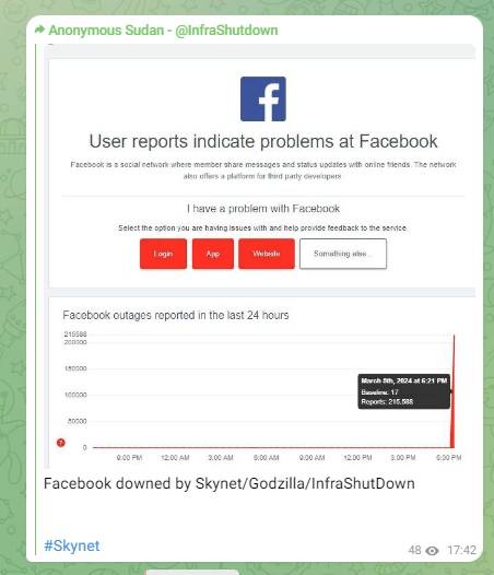 3 家黑客组织宣称为 Facebook / Instagram 宕机负责，三方共同发起网络攻击今天凌晨，Meta 公司的服务器发生严重的全球宕机事件