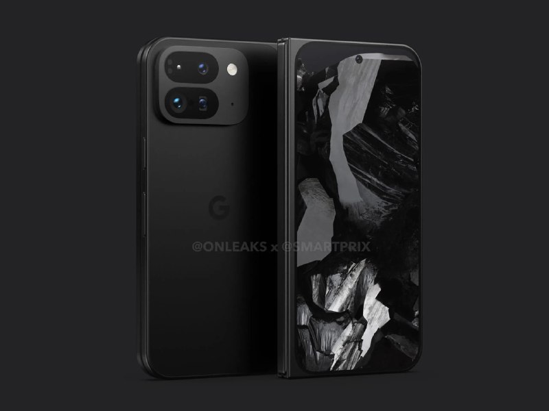 谷歌 Pixel Fold 2 的最新渲染图曝光更大的屏幕和更窄的设计: - 内屏尺寸增至 7.9 英寸，提供更宽广的视野和沉浸式体验