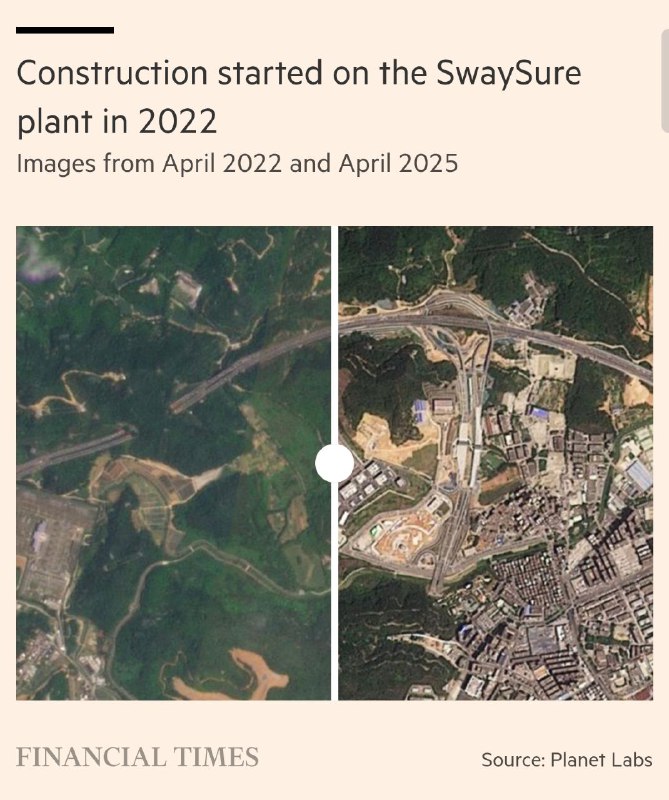 外媒靠卫星图像等推断华为在深圳建设先进芯片生产线据金融时报报道，相关卫星图像显示，华为正主导在深圳观澜区兴建三处先进芯片制造工厂：其中一处由华为自营，将用于生产7纳米智能手机芯片与Ascend AI处理器；另两处虽以SiCarrier和SwaySure名义独立运营，却获得华为技术、人员与融资支持，且背后有深圳政府资金注入
