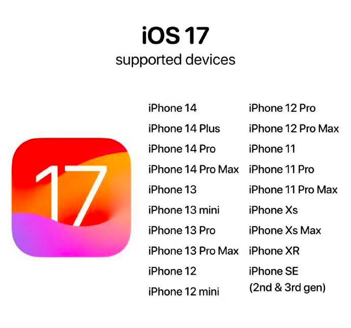 9 月 18 日（北京时间19日凌晨）发布 iOS / iPadOS 17 正式版更新投稿：@ZaiHuaBot频道：@TestFlightCN
